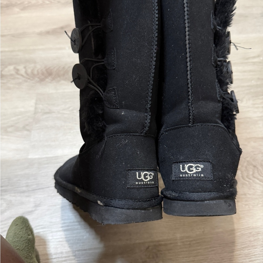 UGG Black Button-Accent Winter Boots - Picture 6 of 10